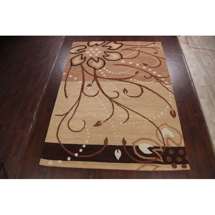 Red Barrel Studio® Floral Area Rug HandTufted 9X12 Wayfair